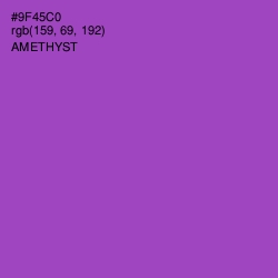 #9F45C0 - Amethyst Color Image