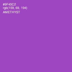 #9F45C2 - Amethyst Color Image