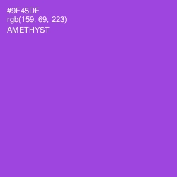 #9F45DF - Amethyst Color Image