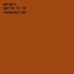 #9F4812 - Hawaiian Tan Color Image