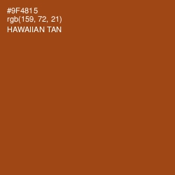 #9F4815 - Hawaiian Tan Color Image