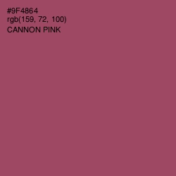 #9F4864 - Cannon Pink Color Image