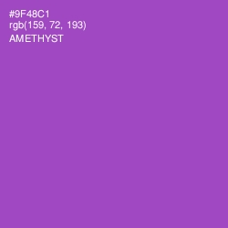 #9F48C1 - Amethyst Color Image