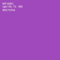 #9F49BC - Wisteria Color Image