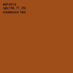 #9F4D19 - Hawaiian Tan Color Image