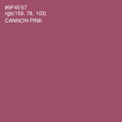 #9F4E67 - Cannon Pink Color Image