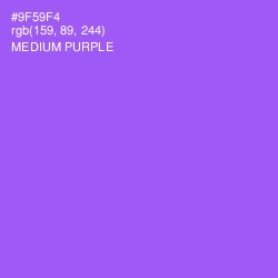 #9F59F4 - Medium Purple Color Image
