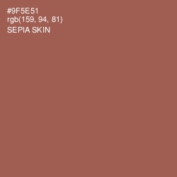 #9F5E51 - Sepia Skin Color Image