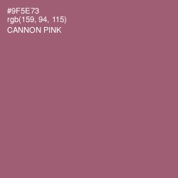 #9F5E73 - Cannon Pink Color Image