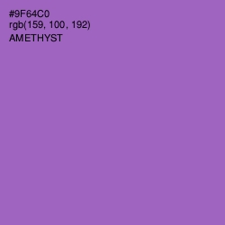#9F64C0 - Amethyst Color Image