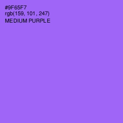 #9F65F7 - Medium Purple Color Image