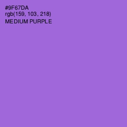 #9F67DA - Medium Purple Color Image