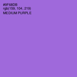 #9F68DB - Medium Purple Color Image