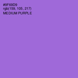 #9F69D9 - Medium Purple Color Image