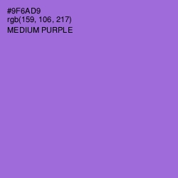 #9F6AD9 - Medium Purple Color Image