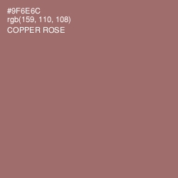 #9F6E6C - Copper Rose Color Image