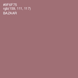 #9F6F75 - Bazaar Color Image
