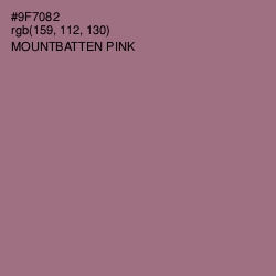 #9F7082 - Mountbatten Pink Color Image