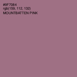 #9F7084 - Mountbatten Pink Color Image