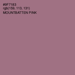 #9F7183 - Mountbatten Pink Color Image