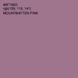 #9F748D - Mountbatten Pink Color Image