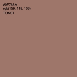 #9F766A - Toast Color Image