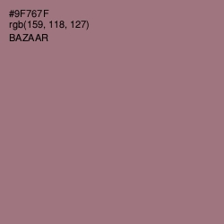 #9F767F - Bazaar Color Image