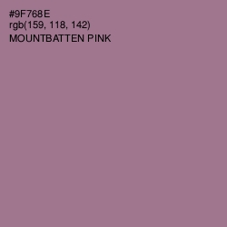 #9F768E - Mountbatten Pink Color Image