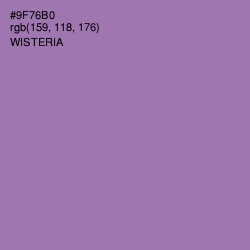 #9F76B0 - Wisteria Color Image