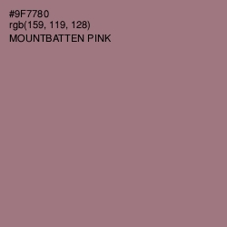 #9F7780 - Mountbatten Pink Color Image