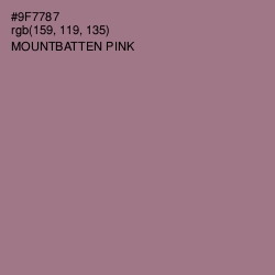 #9F7787 - Mountbatten Pink Color Image