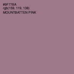 #9F778A - Mountbatten Pink Color Image