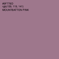 #9F778D - Mountbatten Pink Color Image