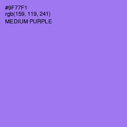 #9F77F1 - Medium Purple Color Image