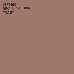 #9F786C - Toast Color Image