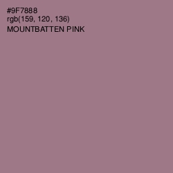 #9F7888 - Mountbatten Pink Color Image