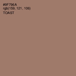 #9F796A - Toast Color Image