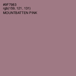 #9F7983 - Mountbatten Pink Color Image