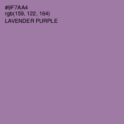 #9F7AA4 - Lavender Purple Color Image
