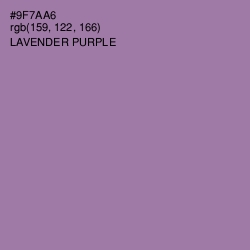#9F7AA6 - Lavender Purple Color Image