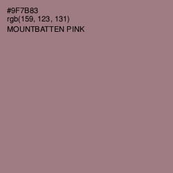 #9F7B83 - Mountbatten Pink Color Image