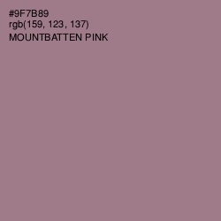 #9F7B89 - Mountbatten Pink Color Image