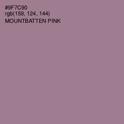 #9F7C90 - Mountbatten Pink Color Image