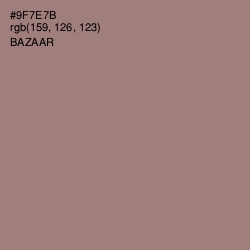 #9F7E7B - Bazaar Color Image