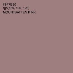 #9F7E80 - Mountbatten Pink Color Image
