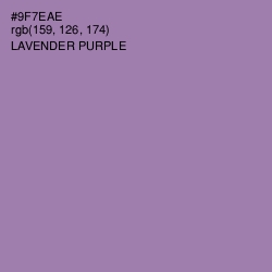 #9F7EAE - Lavender Purple Color Image