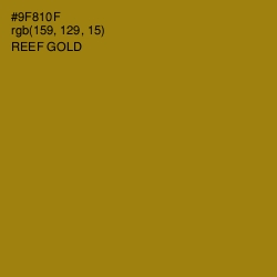 #9F810F - Reef Gold Color Image