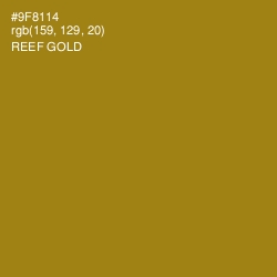 #9F8114 - Reef Gold Color Image