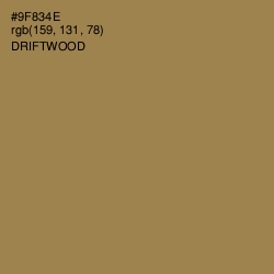 #9F834E - Driftwood Color Image