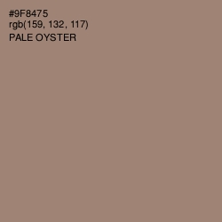 #9F8475 - Pale Oyster Color Image